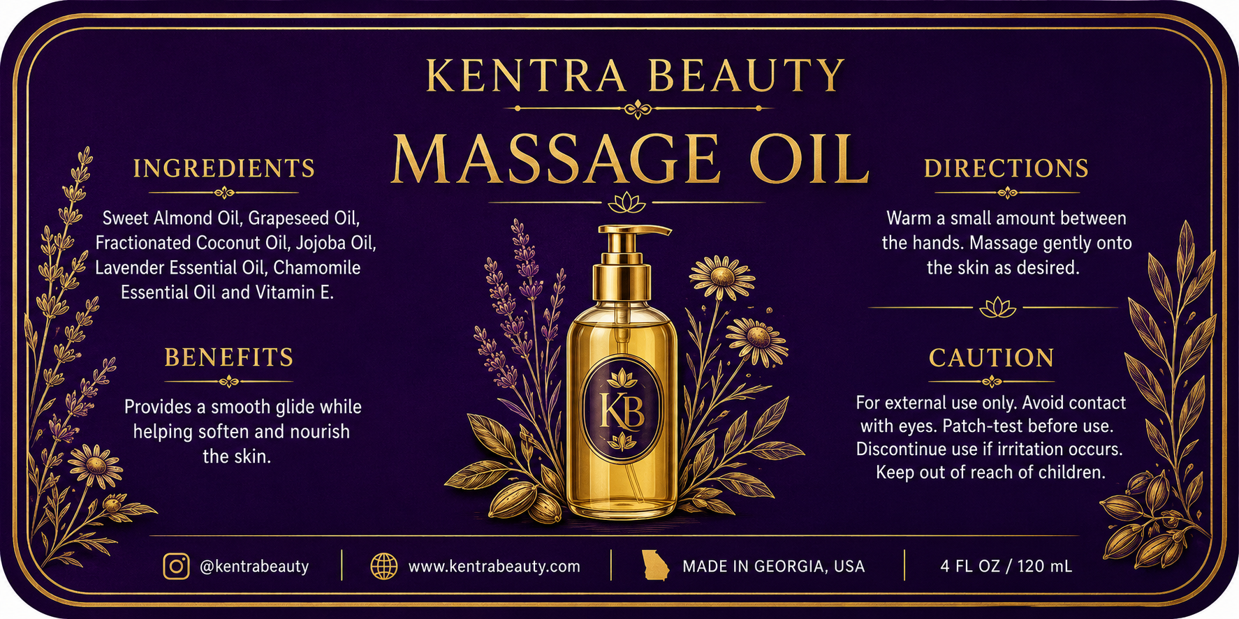 Massage Oil Label Graphic